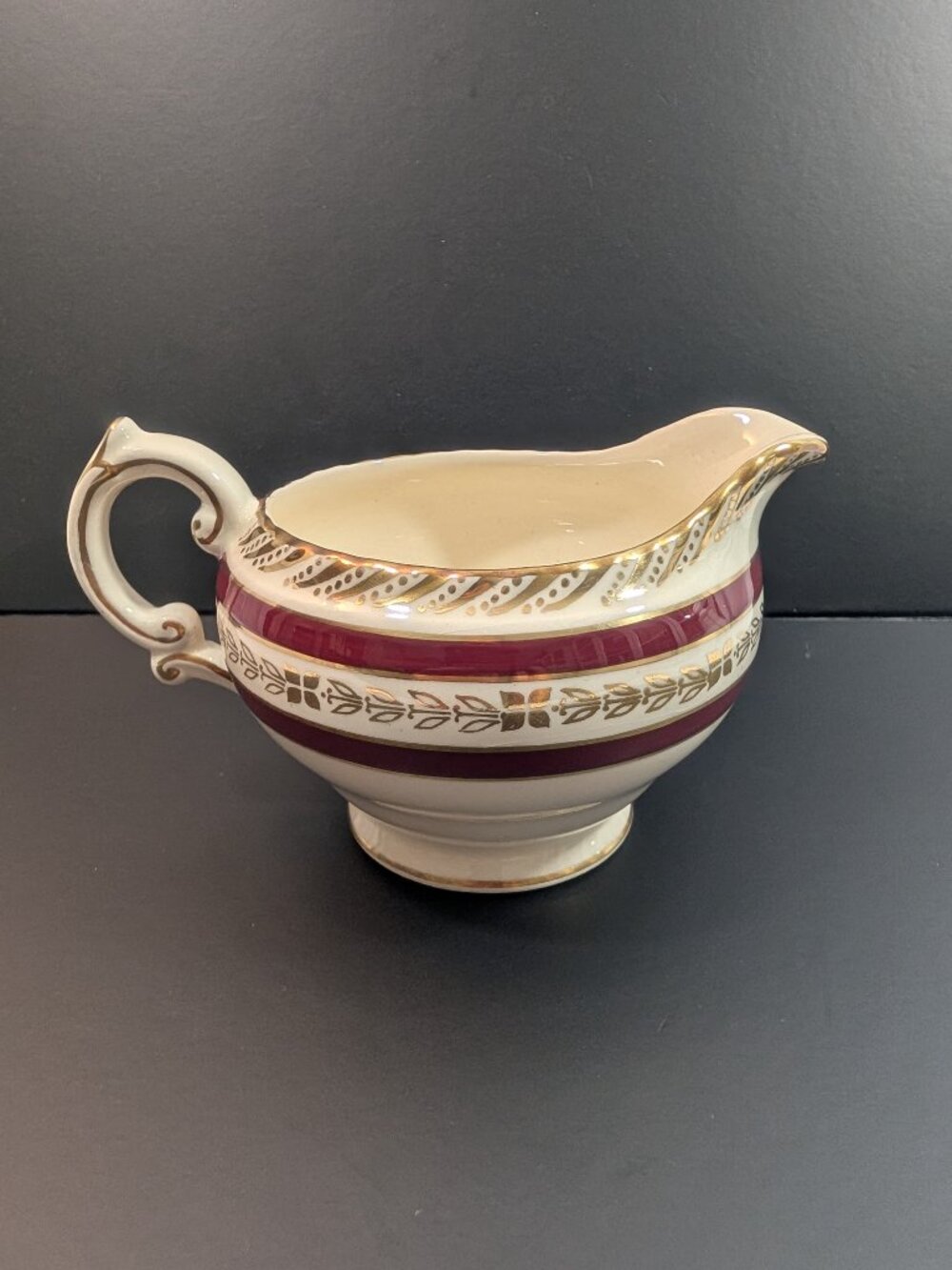 Crown Ducal Marquis Creamer Vintage Gold Trim Made in England